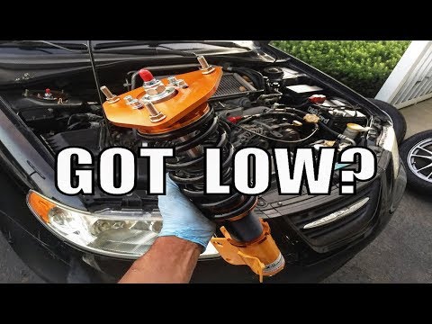 Installing eBay MaXpeedingRods coilovers on the Saabaru