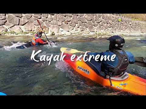 Extreme kayaking adventure in river Savinja