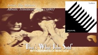 That's What John Said - The Motors (1980) Remastered FLAC HD Video  ~MetalGuruMessiah~