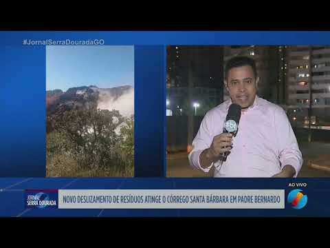 Novo deslizamento de resíduos atinge o Córrego Santa Bárbara, em Padre Bernardo