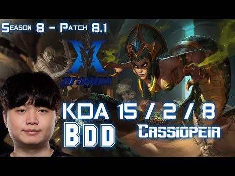 KZ BDD CASSIOPEIA vs RYZE Mid - Patch 8.1 KR Ranked