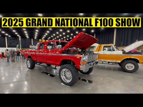 2025 Grand National F100 Show - All the Ford trucks inside