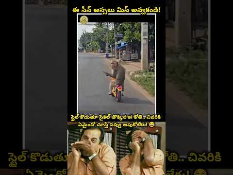 చూస్తే నవ్వు ఆపుకోలేరు! 😂🚲 #monkeyfunny #cycling #shorts #comedytv #viral