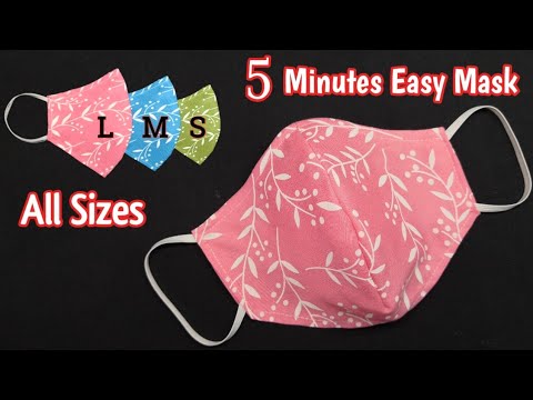 ALL SIZES - 5 Minutes Very Easy New Style Pattern Mask | Face Mask Sewing Tutorial | DIY Cloth Mask😷