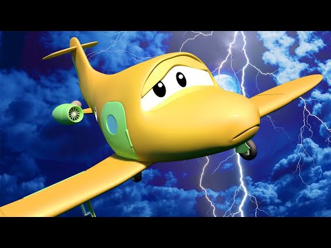 Patrol Policyjny - Awaria w Powietrzu podczas Burzy! - Miasto Samochodów 🚓 🚒 Bajki Dla Dzieci