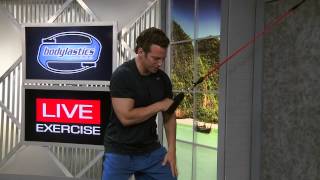 Cross Body Triceps Extensions with Resistance Bands exercise video thumbnail