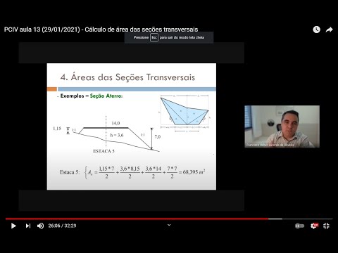 PCIV aula 13 (29/01/2021) - Cálculo de área das seções transversais