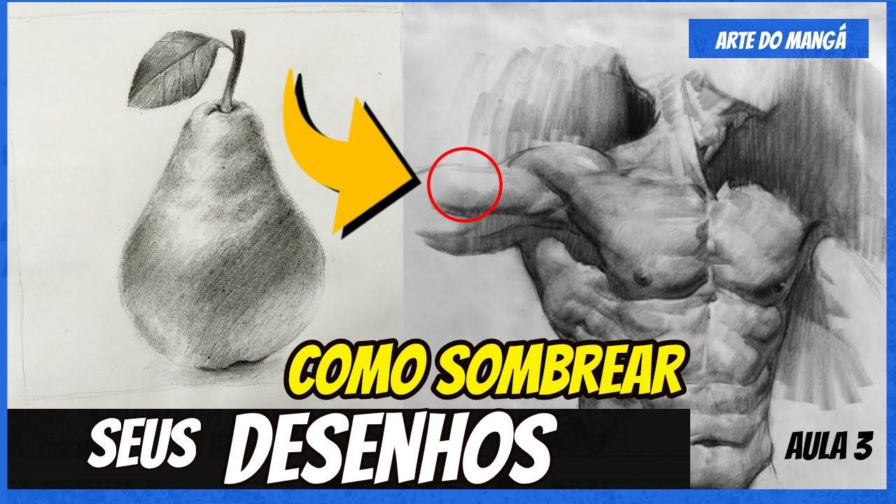 Como SOMBREAR qualquer coisa! anime e realismo (LUZ E SOMBRA) AULA 3
