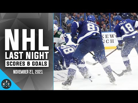 NHL Last Night: All 36 Goals and Scores on November 21, 2021