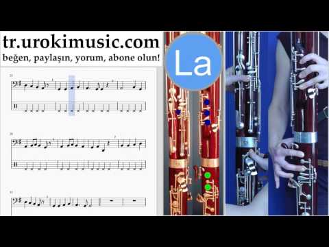 Fagot dersleri Beethoven - Ode to Joy Notalar Eğitim Bölüm#2 um-b723