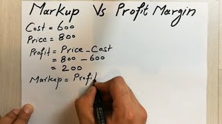 How to Find Difference Between Markup Vs Profit Margin - Easy Trick