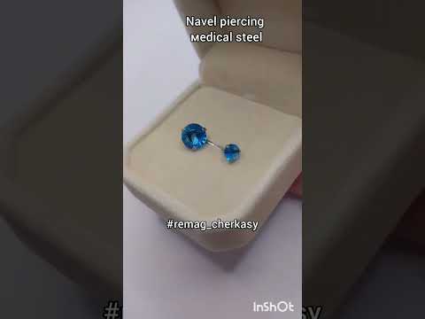 Пирсинг для пупка "Розовый Александрит" навела Хирургическая ювелирная сталь с цирконами В бархатной коробочке - фото 6 - id-p2829299230