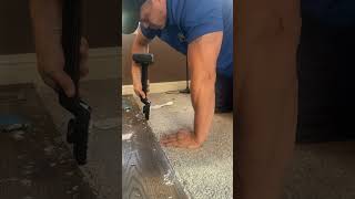 Hardwood to carpet transition repair 