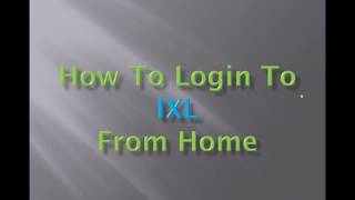 How to login to IXL