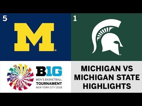 2018年十強賽男籃比賽。密歇根VS密歇根州立大學 (2018 Big Ten Men's Basketball Tournament: Michigan vs. Michigan State)