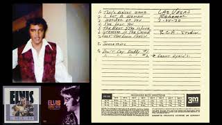 Elvis Presley - The Wonder of You / I&#39;ve Lost You - July 24, 1970 Rehearsal 