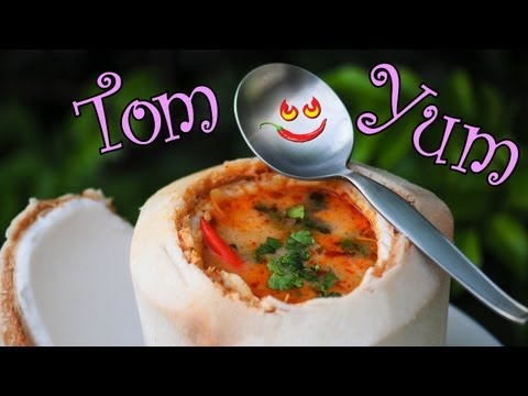 Tom Yum Soup Thai Food Recipes - Learn How to Make Tom Yam Soup Goong ต้มยำกุ้ง
