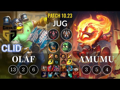 GEN Clid Olaf vs Amumu Jungle - KR Patch 10.23