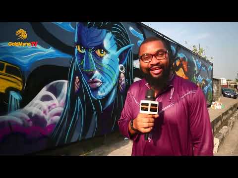 AVATAR: THE WAY OF WATER IN LAGOS; MURAL PAINTING BY CHUKA OBI
