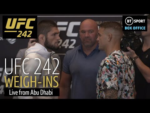 UFC 242 weigh-ins | Khabib, Poirier, Barboza, and Felder hit the scales and face off!