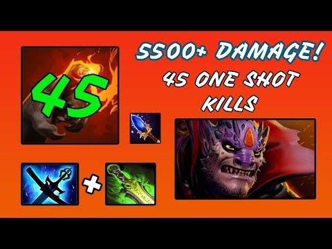 Lion 5500+ Finger Damage with 45 Stacks - DotA 7.20b