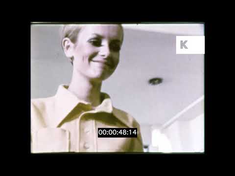 Late 1960s Twiggy Modelling,  Swinging Sixties UK Fashion Industry, 16mm  | Premium Footage