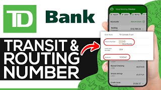 How to Find Transit & Routing Number on TD Bank (2025) | View Branch Code & Routing Number