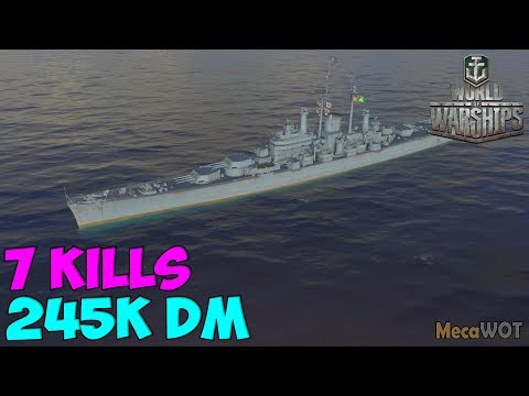 World of WarShips | Des Moines | 7 KILLS | 245K Damage - Replay Gameplay 1080p 60 fps