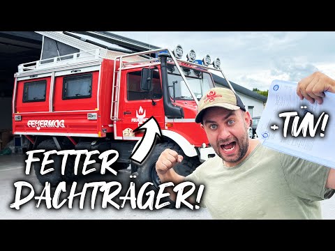 Dachträger und Astabweiser für UNIMOG Camper | Entwicklung, Konstruktion, TÜV! | FEUERMOG