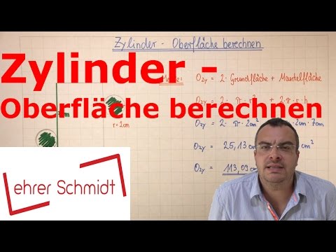 Cylinder - Calculate surface area | Solids | Mathematics | Lehrerschmidt
