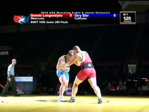 Junior Greco-Roman Finals 285 pounds - Orry Elor vs. Donnie Longendyke