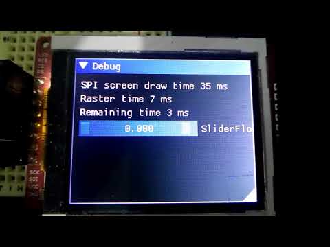 Dear ImGui on ESP32. Rasterising under 10ms!