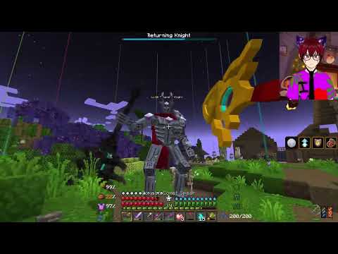 Fighting the Returning Knight, this boss is so sick - Medieval Minecraft modpack #shorts #clips