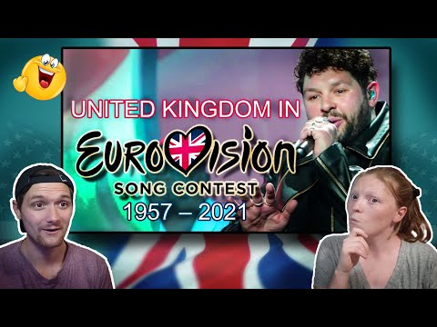 "We Finally Did It!" Americans React to "United Kingdom in Eurovision Song Contest" (1957-2021)