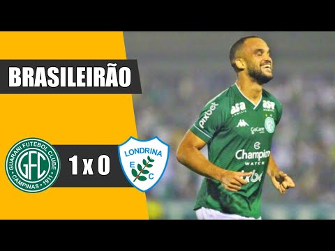 Gols e lances de Guarani x Londrina