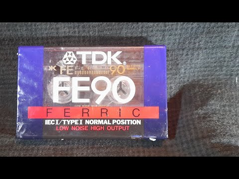 TDK FE 90 CASSETTE UNWRAPPING AND SOUND CHECK ,  TDK FE 90 EUROPEAN EDITION.