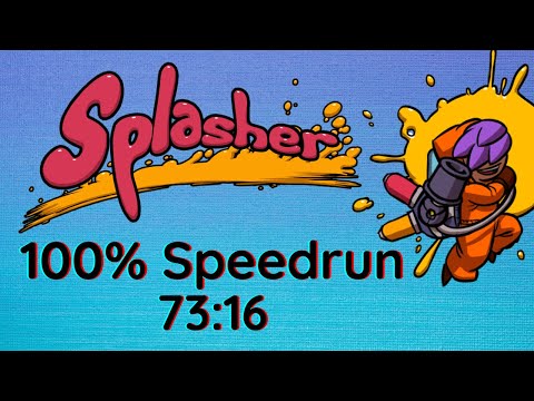 Splasher - Gotta Catch'em All (100%) Speedrun in 73:16 | Platinum Medal [PS5]