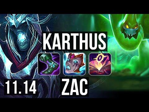 KARTHUS vs ZAC (JUNGLE) | 10/1/10, 70% winrate, Dominating | KR Master | v11.14