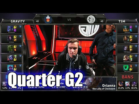 TSM vs Gravity | Game 2 Quarter Finals S5 NA LCS Summer 2015 Playoffs | Team Solomid TSM vs GV G2 QF