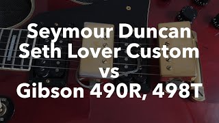 Video thumbnail for Seymour Duncan Seth Lover vs Gibson 490, 498 – 1980 Les Paul Custom by Daniel Belensky
