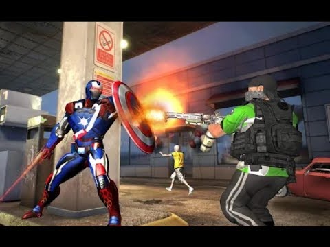 ► Captain Hero Bike Robot Rescue Mission - Ironman & Captain America combination Transformer