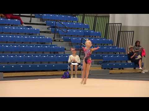 Amazing little gymnast Mia competing for the first time