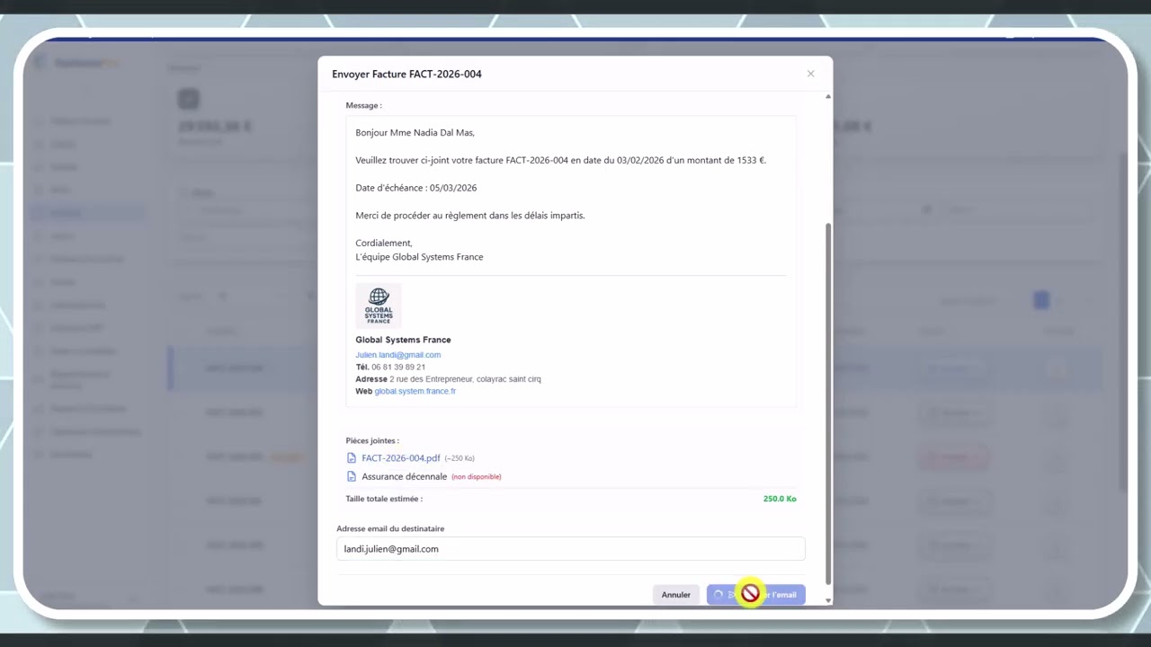 Tutoriel vidéo : Envoyer une facture — Formation FacturesPro