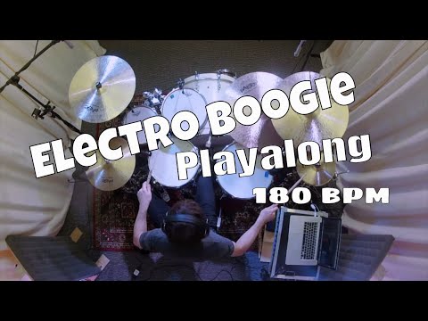 Drum Playalong - Electro Boogie 180 bpm (by Chris Heiny)