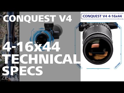 Conquest V4 4-16x44 Technical Specifications