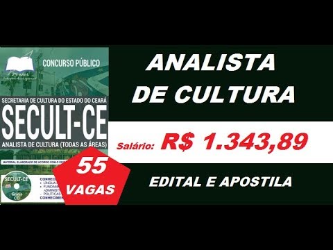 Edital Apostila  Concurso SECULT CE 2018 Analista de Cultura Todas as Áreas