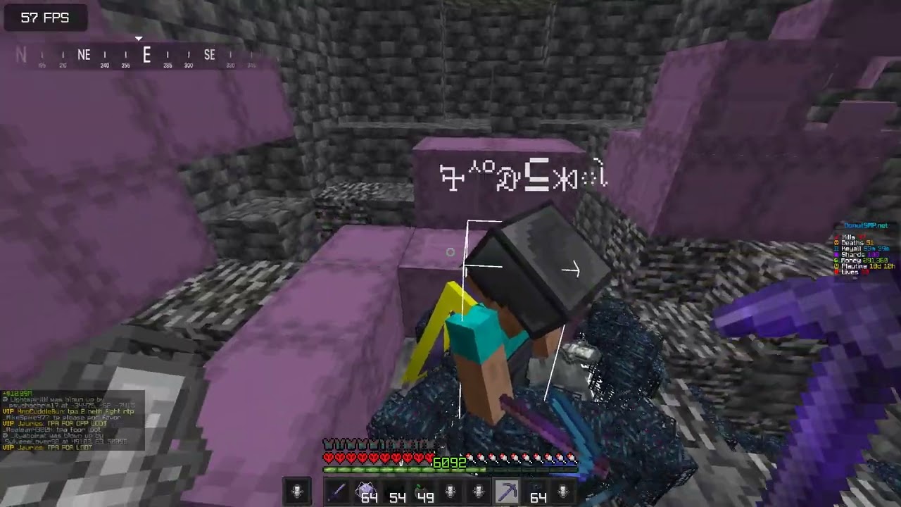 INSANE 100K CREEPER AND 600K SKELE BASE RAID (Donut smp=
