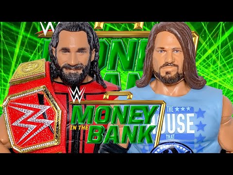 <h1 class=title>SETH ROLLINS VS AJ STYLES WWE ACTION FIGURE UNIVERSAL CHAMPIONSHIP MATCH MONEY IN THE BANK 2019!</h1>