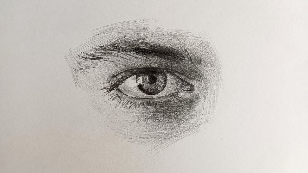 HOW TO DRAW AN EYE | Lead Pencil | Cross Hatching Shading Technique