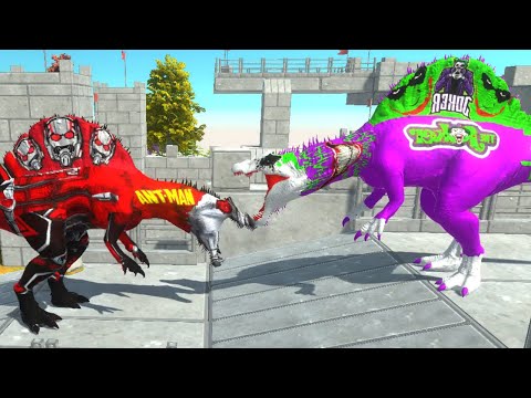 ANT-MAN SPINOSAURUS vs JOKER SPEED RUN - Animal Revolt Battle Simulator